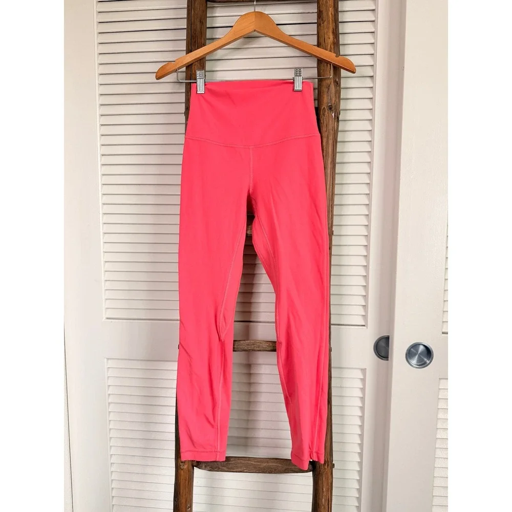 Lululemon Align‎ Leggings Womens 4 Pink Excellent High Rise 25